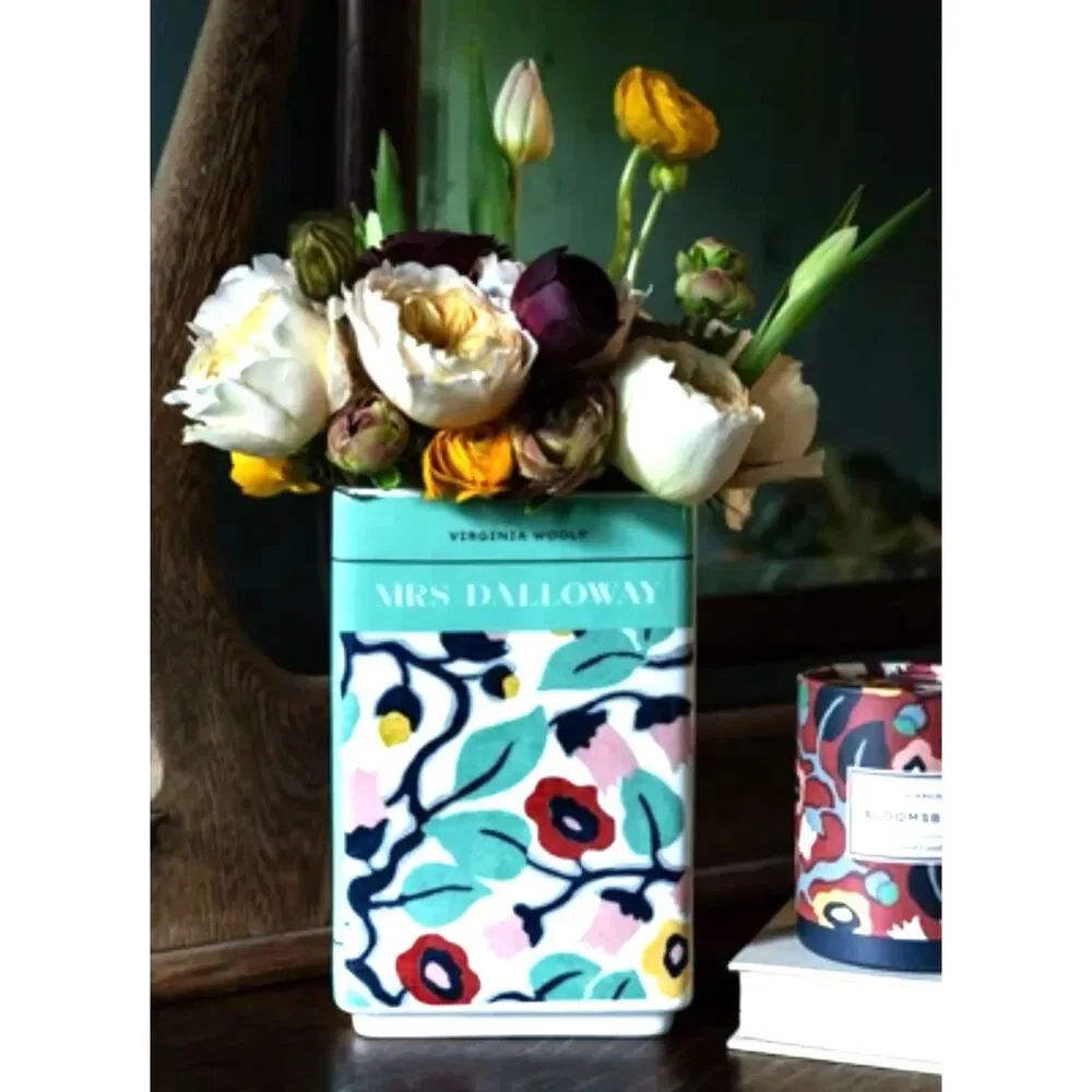 Amélin Archive Ceramic Book Vase Mrs Dalloway Virginia Woolf Floral Gift NEW